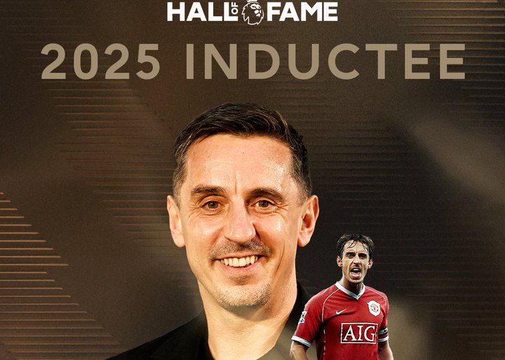 Chính thức: Ngôi sao Neville của Manchester United được giới thiệu vào Đại sảnh Danh vọng Premier League và giành chức vô địch Premier League 8 lần trong sự nghiệp.